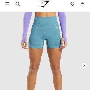 Gymshark Vital Seamless 2.0 Shorts Tahoe Teal Marl
